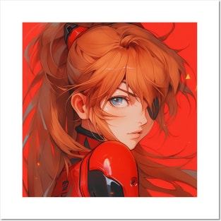 asuka eyepatch Posters and Art